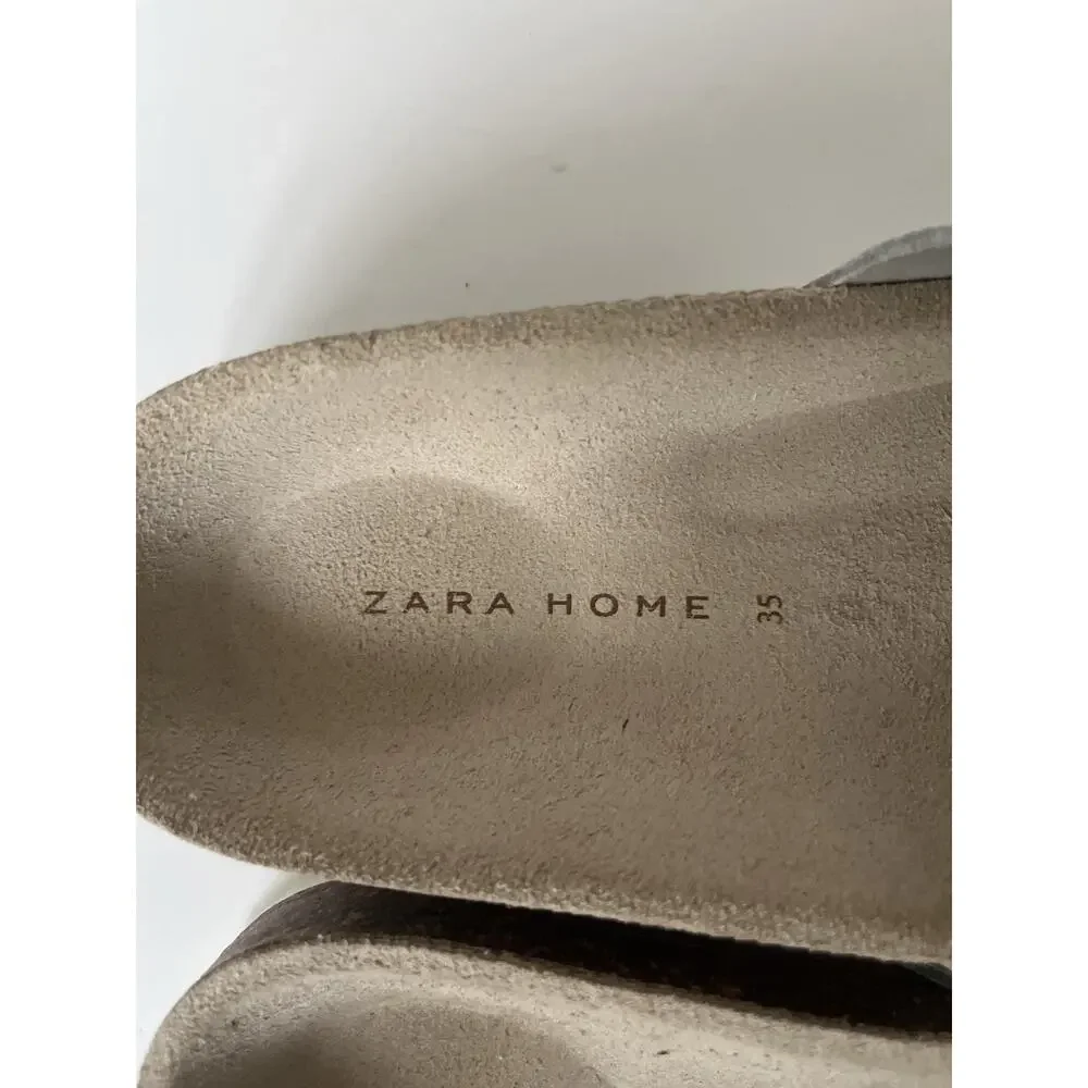 Zara Sandals Womens Size EU 35(US 5) White Slide Buckle Slip On Casual Summer - Picture 6 of 6